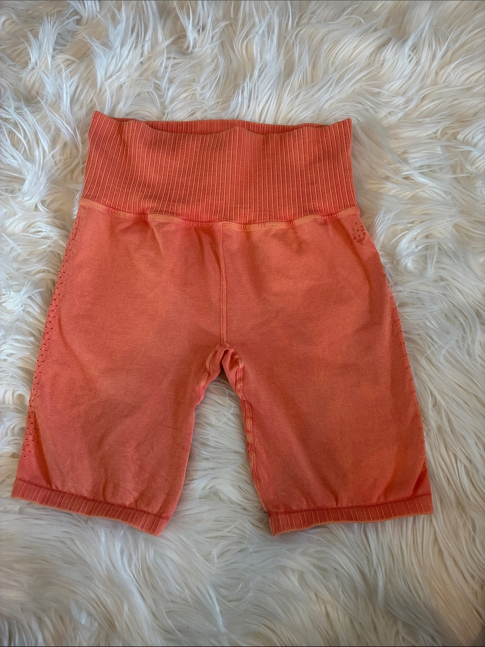 Free People Coral Seamless High-Waist Bike Shorts